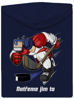 Natřeme jim to - Hokej pánská mikina na zip Navy