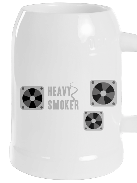 Heavy smoker půllitr White