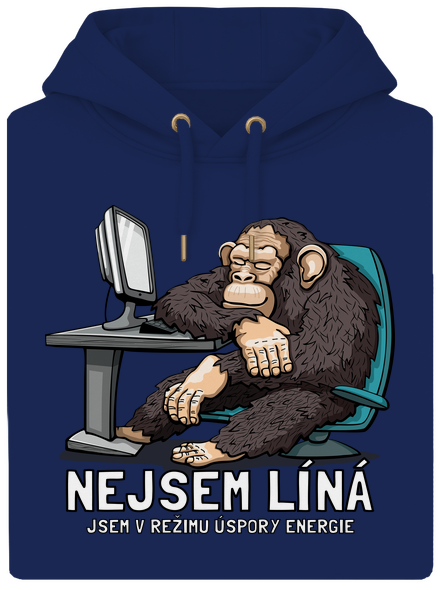 Nejsem líný unisex mikina premium Navy