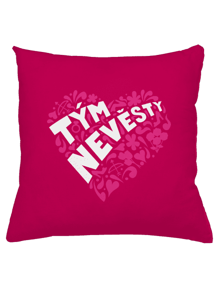 Tým nevěsty polštář Fuchsia Pink