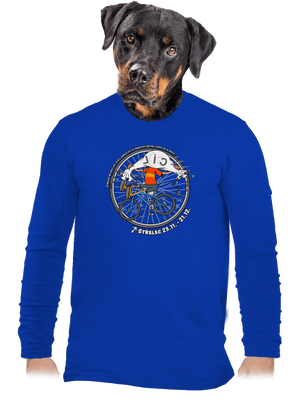 Cyklistický horoskop: Střelec pánské dlouhý rukáv Royal Blue