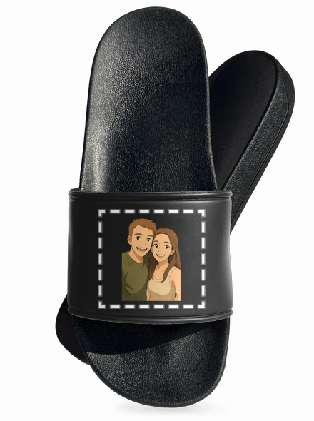 Ghibli efekt z vlastní fotky pantofle Black