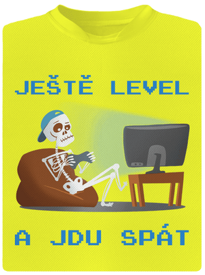 Ještě level pánské sportovní tričko Neon Yellow