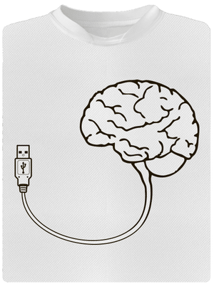 USB mozek dětské sportovní tričko White
