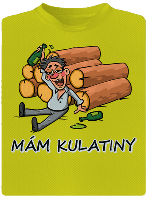 Mám kulatiny pánské sportovní tričko Neon Yellow