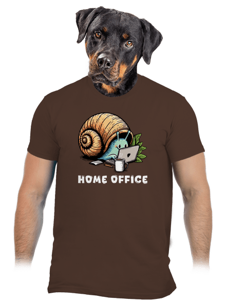 Šnekův home office pánské tričko Brown