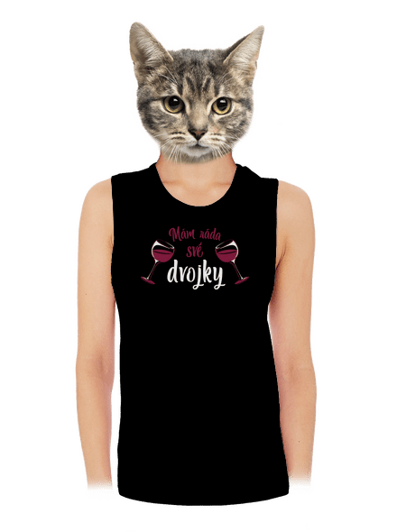 Dvojky dámské tílko volné Black