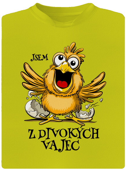 Z divokých vajec dětské sportovní tričko Neon Yellow