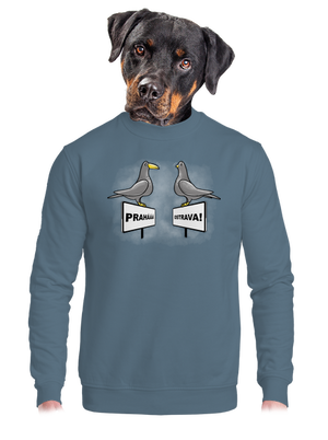 unisex mikina bez kapuce