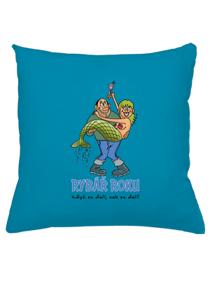 Rybář roku polštář Blue Turquoise