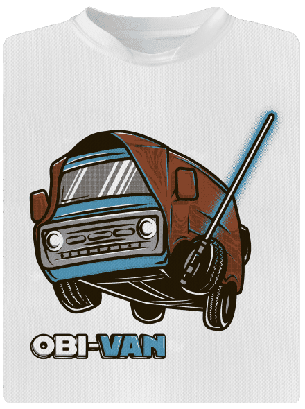 Obi-Van pánské sportovní tričko White