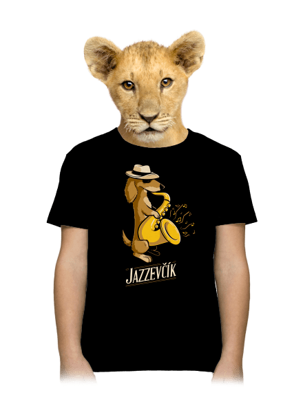 Jazzevčík dětské tričko Black