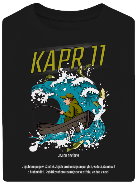 Kapr 11 unisex tričko oversized Black