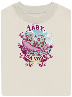Žáby na vodě unisex mikina bez kapuce Off White