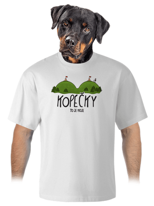 Kopečky unisex tričko oversized White
