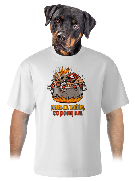 Co Doom dal unisex tričko oversized White