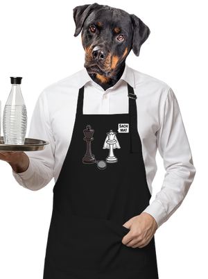 Šach mat zástěra Black