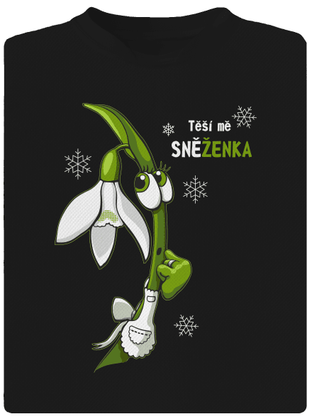 Sněženka a Tulipán dětské sportovní tričko Black
