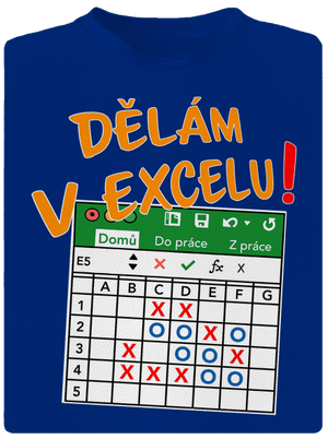 Dělám v Excelu pánské sportovní tričko Royal Blue Mal