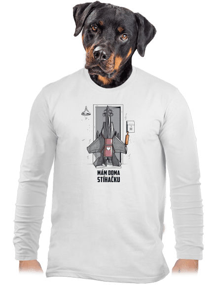 Stíhačka pánské dlouhý rukáv White
