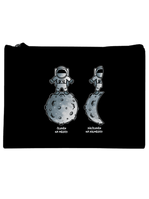 Půlčlovek na půlměsíci taštička Black