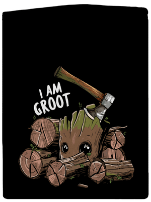 I Am Groot pánská mikina na zip Black