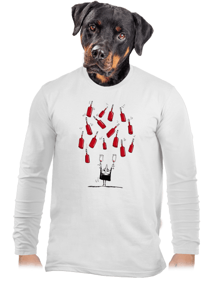 Šťastný vinař pánské dlouhý rukáv White