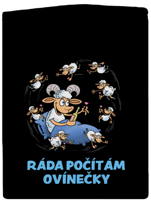 Počítám ovínečky dámská mikina na zip Black