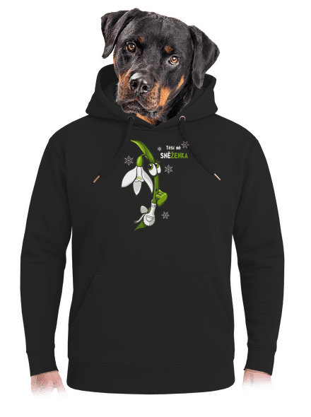 Sněženka a Tulipán unisex mikina premium Dark Black
