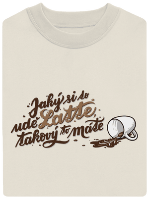 Latte unisex mikina bez kapuce Off White