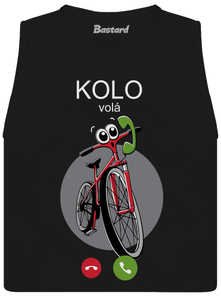 Kolo volá dámské tílko volné Black