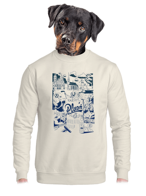 unisex mikina bez kapuce