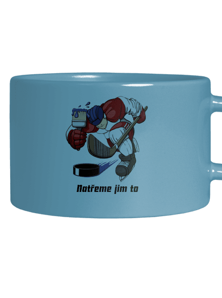 Natřeme jim to - Hokej hrnek makronka Blue Macaron