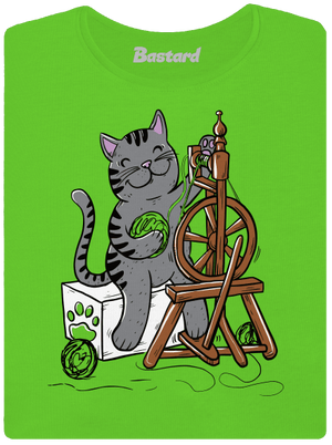 Kočka přede dámské tričko Apple Green