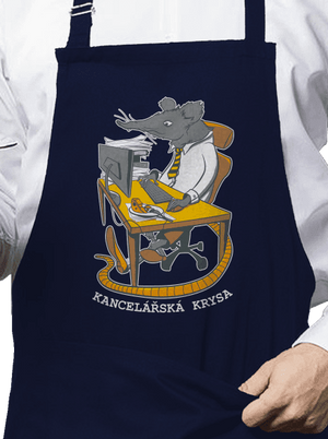 Kancelářská krysa zástěra Navy