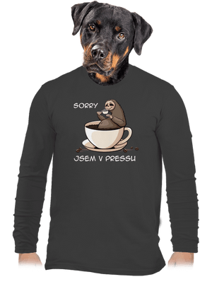 V pressu pánské dlouhý rukáv Dark Grey