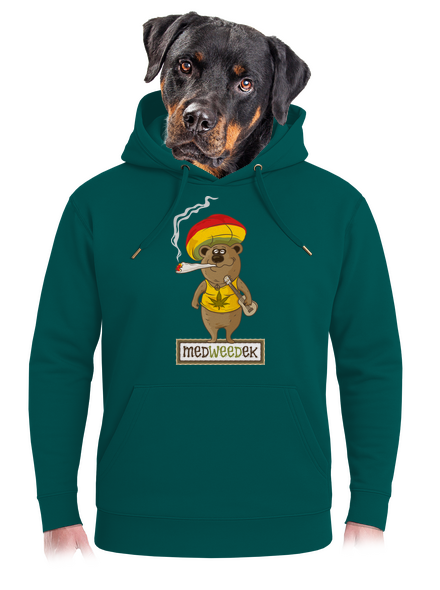 Medweedek unisex mikina premium Emerald Green