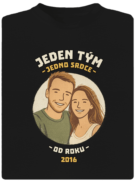 Jeden tým z vlastní fotky pánské sportovní tričko Black