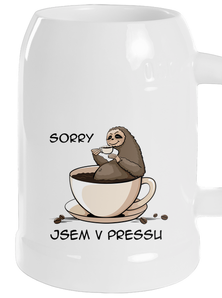 V pressu půllitr White