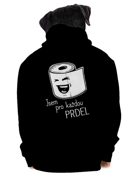 Prdel pánská mikina na zip Black