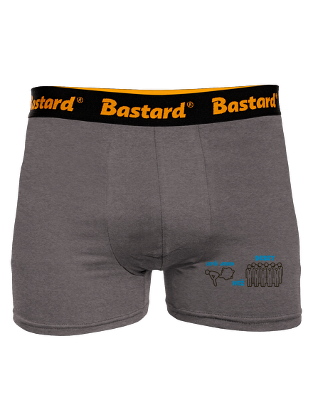 Jeden prd boxerky Gray Melange