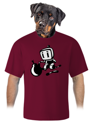 Bomberman unisex tričko oversized Garnet
