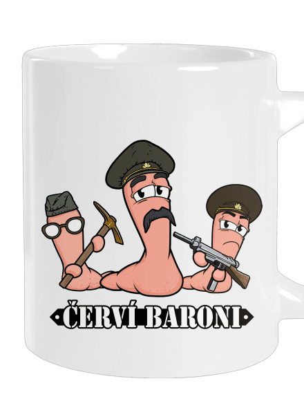 Červí baroni velký hrnek White
