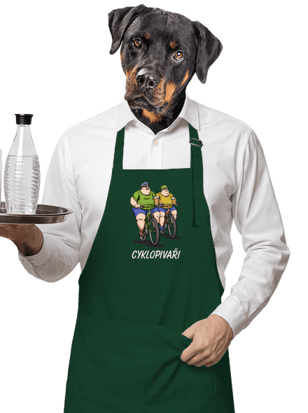 Cyklopivaři zástěra Bottle Green