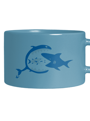 Rybky hrnek makronka Blue Macaron