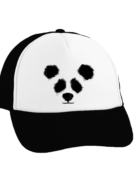 Panda kšiltovka truckerka Black cap