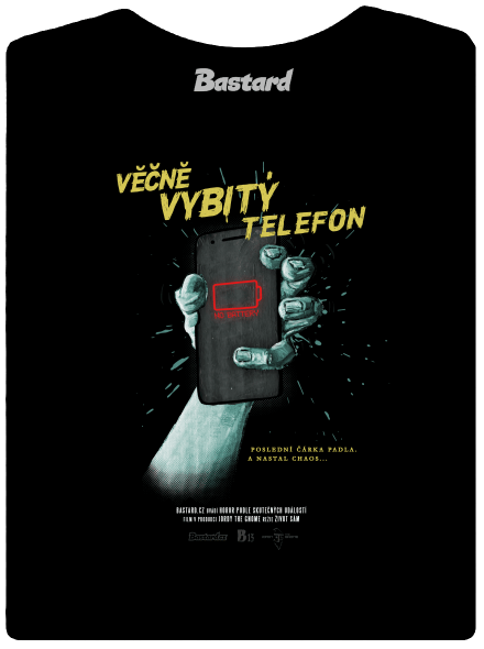 B13: Vybitý telefon dámské tričko Black