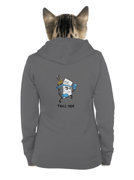 Thai box dámská mikina na zip Steel Gray