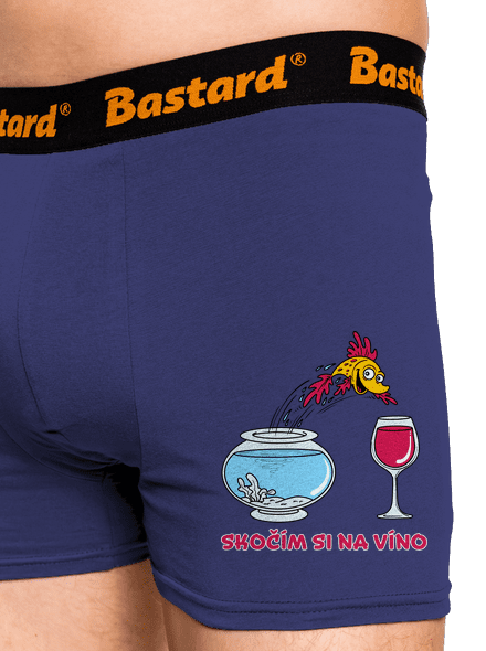 Skočím si na víno boxerky Blue Navy
