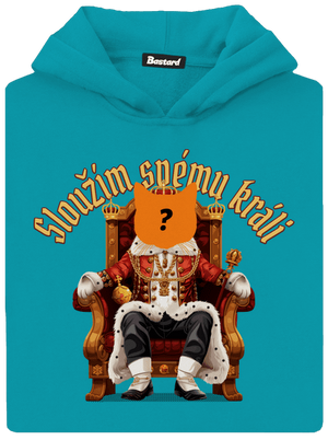 Sloužím svému králi dětská mikina klokanka Hawaiian Blue